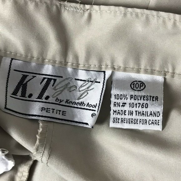 K.T. Golf Kenneth Too Shorts ~ Sz 10P ~ Beige - Picture 3 of 3